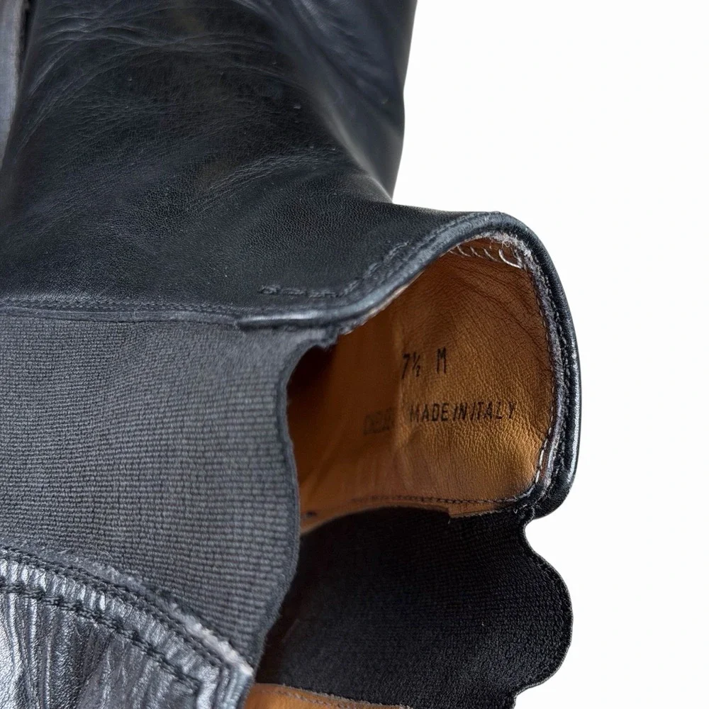 Bally Made in Italy Men's Leather Zip Chelsea‎ Ankle Boots Men's 7.5 M Black